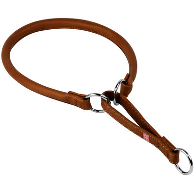 Leather dog martingale collar WAUDOG SOFT 60 cm 13 mm Brown